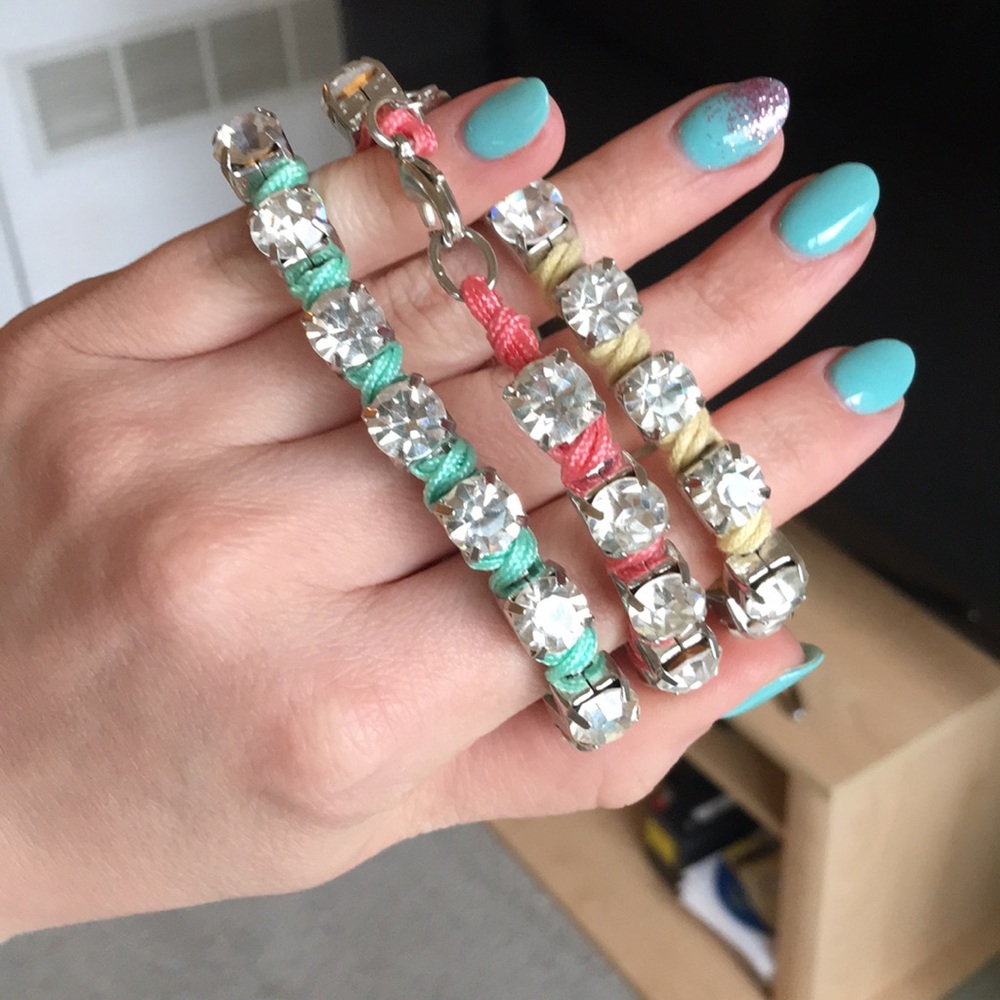 Spring bling crystal bracelets! Mix match or wrap!